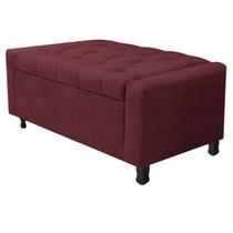 Calçadeira Baú Solteiro Everest P02 90 cm para cama Box Suede - Doce Sonho Móveis Calçadeira Baú Solteiro Everest P02 90 cm para cama Box Suede - Doce Sonho Móveis