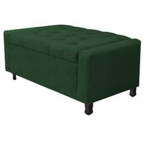 Calçadeira Baú Solteiro Everest P02 90 cm para cama Box Suede - Doce Sonho Móveis