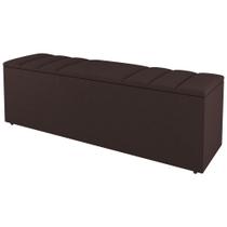 Calçadeira Baú Solteiro Grace 90cm Sintético Marrom - Desk Design