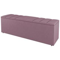 Calçadeira Baú Solteiro Grace 90cm Suede Rosé - Desk Design