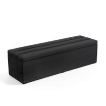 Calçadeira Baú Ursa 140 para Cama de Casal N-022 Veludo Chumbo Aradecor