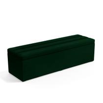 Calçadeira Baú Ursa 140 para Cama de Casal N-026 Veludo Verde Aradecor