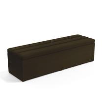 Calçadeira Baú Ursa 195 para Cama King Z-010 Sued Marrom Aradecor