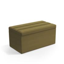 Calçadeira Baú Ursa 90 para Cama de Solteiro Z-006 Sued Capuccino Aradecor