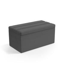Calçadeira Baú Ursa 90 para Cama de Solteiro Z-008 Sued Cinza Aradecor