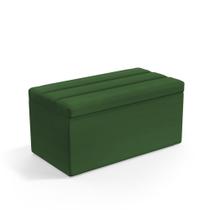 Calçadeira Baú Ursa 90 para Cama de Solteiro Z-018 Sued Verde Aradecor