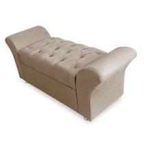 Calçadeira Baú Veneza Casal 140cm Suede - Ecotec Decor