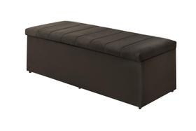 Calçadeira Baú Vitoria 138 cm Suede Marrom Claro