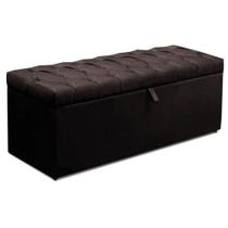 Calçadeira Box Solteiro Dubai 90cm Suede Marrom