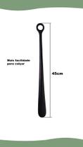 calçadeira calçador de sapatos longa 45cm preto