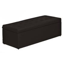 Calçadeira Casal Baú 140cm Toskana Suede Marrom - DS Estofados