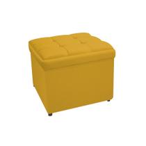 Calçadeira Copenhague 100 cm Solteiro Suede Amarelo AM Decor