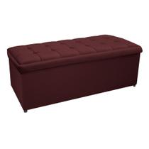 Calçadeira Copenhague 160 cm Queen Size Corano Bordô - Doce Sonho Móveis