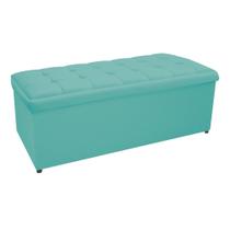 Calçadeira Copenhague 160 cm Queen Size Suede Azul Tiffany AM Decor