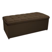 Calçadeira Copenhague 160 cm Queen Size Suede Marrom - Doce Sonho Móveis