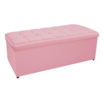 Calçadeira Copenhague 195 cm King Size Suede Rosa Bebê AM Decor