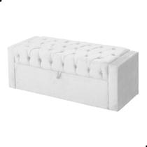 Calçadeira de Sapatos Baú Estofada 160cm Queen Suede Emma