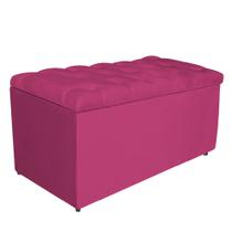 Calçadeira Estofada Liverpool 90 cm Solteiro Suede Pink - Doce Sonho Móveis