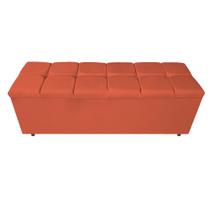 Calçadeira Estofada Manchester 195 cm King Size Suede Terracota - Doce Sonho Móveis