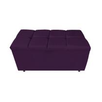 Calçadeira Estofada Manchester 90 cm Solteiro Suede Roxo - ADJ Decor