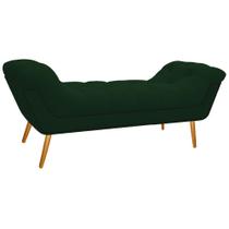 Calçadeira Estofada Veneza 160 cm Queen Size Suede Verde - Doce Sonho Móveis