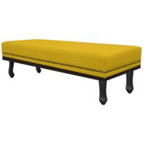 Calçadeira King Orlando P02 195 cm para cama Box Corano Amarelo - Amarena Móveis