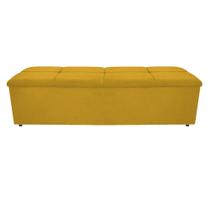 Calçadeira Munique 195 cm King Size Suede Amarelo AM Decor