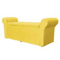 Calçadeira Recamier Baú Casal 140cm Cancun Suede Cores - DS Estofados