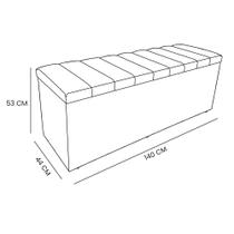 Calçadeira Recamier Baú Casal 1,40m Holanda Suede - Pallazio