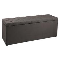 Calçadeira Recamier Baú Casal 1,40m Madrid Suede - Pallazio