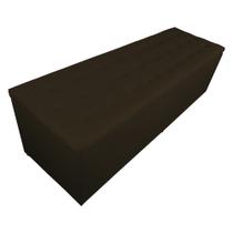 Calçadeira Recamier Baú Casal Super King 195cm Suede Juliana Marrom - DS Estofados