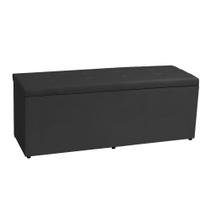 Calçadeira Recamier Baú King 1,95m Berlim Suede Preto - Pallazio