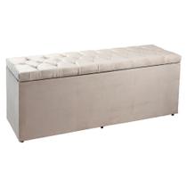 Calçadeira Recamier Baú King 1,95m Madrid Suede - Pallazio