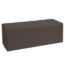 Calçadeira Recamier Baú King 1,95m Roma Suede - Pallazio