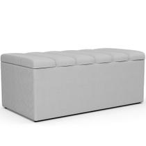 Calçadeira Recamier Baú Para Cama Box Solteiro Dália 100x50 Cm W01 Linho Cinza - Lyam Decor Calçadeira Recamier Baú Para Cama Box Solteiro Dália 100x50 Cm W01 Linho Cinza - Lyam Decor