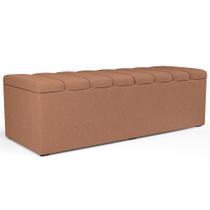 Calçadeira Recamier Baú Para Cama De Casal Dália 140x50 Cm W01 Linho Rosê - Lyam Decor Calçadeira Recamier Baú Para Cama De Casal Dália 140x50 Cm W01 Linho Rosê - Lyam Decor