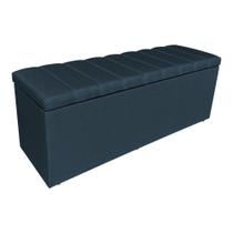 Calçadeira Recamier Baú Queen 1,60m Holanda Suede - Pallazio