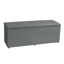 Calçadeira Recamier Baú Solteiro 0,90m Berlim Suede - Pallazio