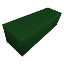 Calçadeira Recamier Baú Solteiro 90cm Juliana Suede Verde - DS Estofados