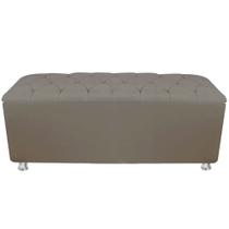 Calçadeira Recamier Estofada Para Pés de cama 1,95 cm Queen Bau Grécia Com Strass Nanda Decor