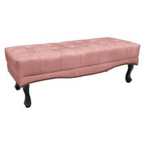 Calçadeira Recamier Queen 1,60m Vicenza Veludo Rosa - Pallazio