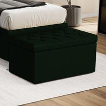 Calçadeira Sagitarius 90 Modulada Estofada N-026 Veludo Verde Aradecor Calçadeira Sagitarius 90 Modulada Estofada N-026 Veludo Verde Aradecor
