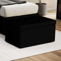 Calçadeira Sagitarius Estofada 90 para Cama Box de Solteiro N-024 Veludo Preto Aradecor Calçadeira Sagitarius Estofada 90 para Cama Box de Solteiro N-024 Veludo Preto Aradecor