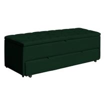 Calçadeira Sapateira Baú Solteiro 90cm Capitonê Luna Veludo - Loja Sheep