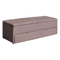 Calçadeira Sapateira Baú Solteiro 90cm Capitonê Luna Veludo - Loja Sheep