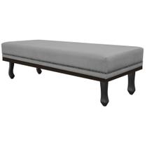 Calçadeira Solteiro Orlando P02 90 cm para cama Box Corano Cinza - Amarena Móveis