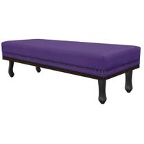 Calçadeira Solteiro Orlando P02 90 cm para cama Box Sintético Roxo - Amarena Móveis