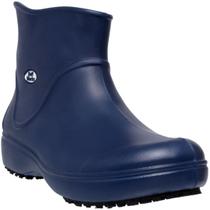 Calçado Bota Cano Curto Light Boot Azul Antiderrapante Confortável Durável Enfermagem Cozinha Ca