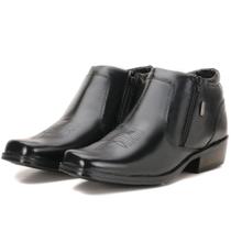 Calçado Bota Country Social Masculina Em Couro Toda Espumada