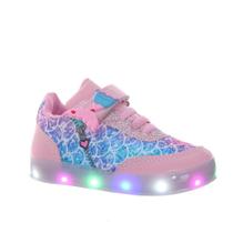 Calçado Com Luz Led Infantil Tenis de Menina Sereia Rosa Glitter Calçado Com Luz Led Infantil Tenis de Menina Sereia Rosa Glitter